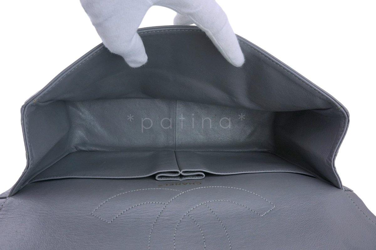 Chanel Gray Large 227 Classic 2.55 Reissue Flap Bag GHW - Image 10