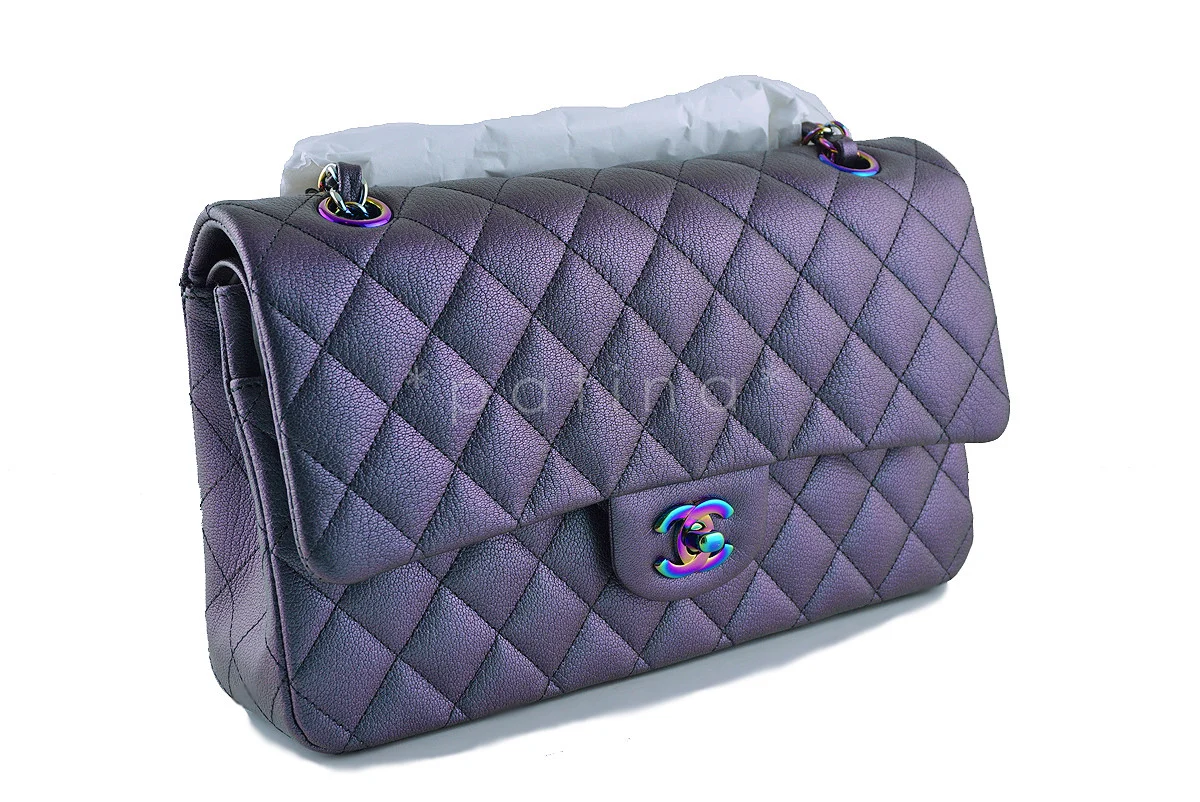 NWT 16C Chanel Iridescent Purple Medium Classic 2.55 Double Flap Bag - Image 2