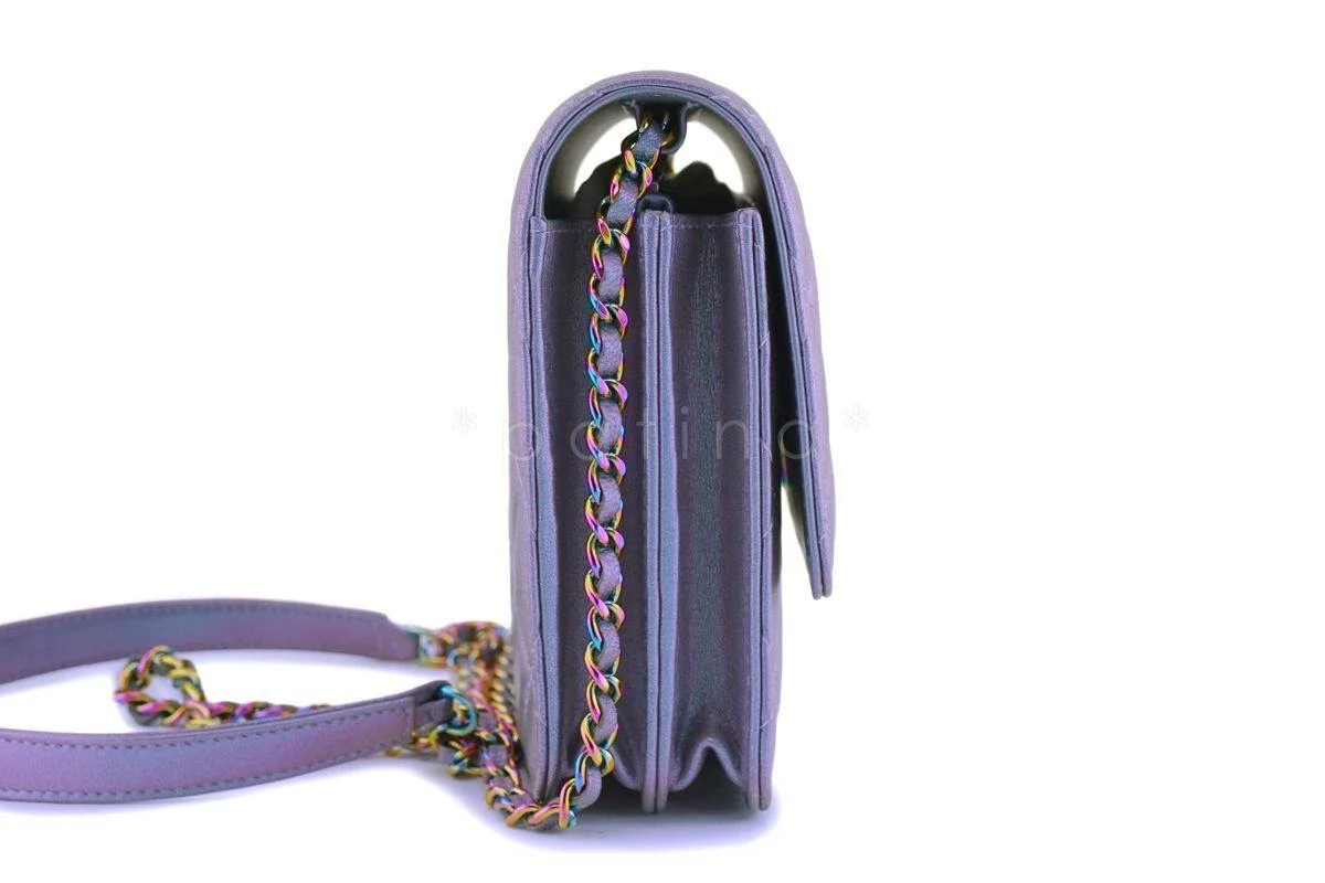 Chanel Iridescent Purple Mermaid Reissue Wallet on Chain WOC Mini Bag - Image 4