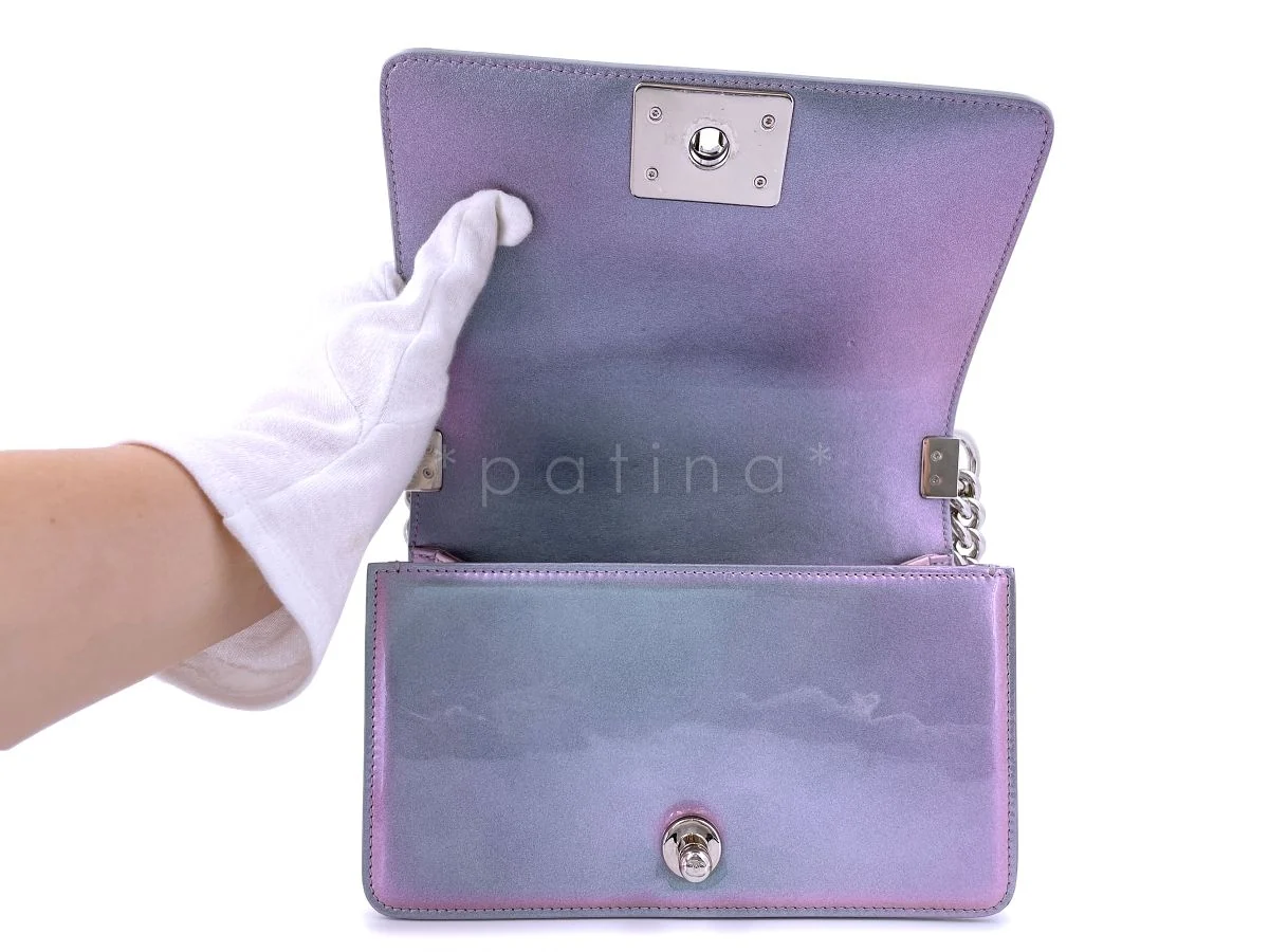 Chanel Iridescent Purple Mermaid Small Water Boy Flap Bag - Image 10