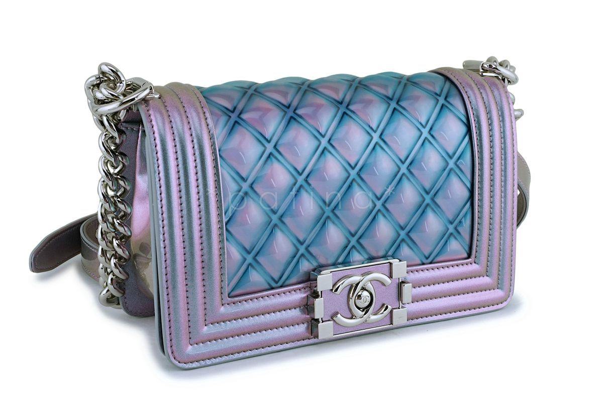 Chanel Iridescent Purple Mermaid Small Water Boy Flap Bag - Image 3