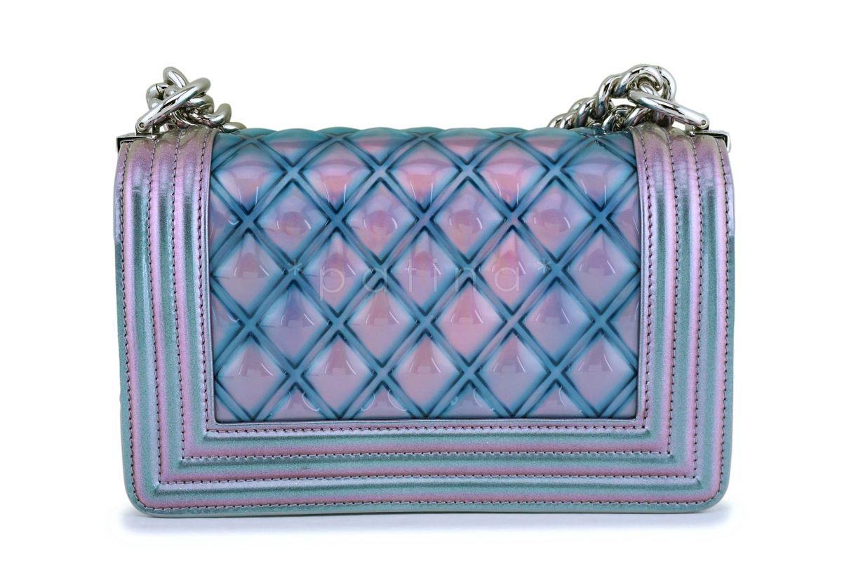Chanel Iridescent Purple Mermaid Small Water Boy Flap Bag - Image 5