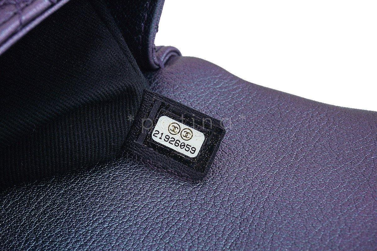 Chanel Iridescent Rainbow "Mermaid" Purple Double Carry Classic Flap Bag - Image 13