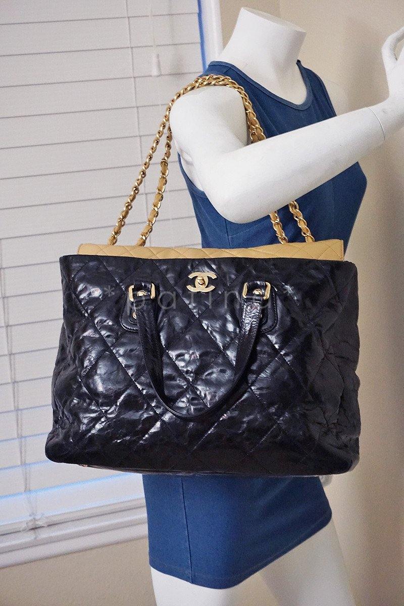 Chanel Large Black Beige Classic Portobello Executive Tote Bag - Image 14
