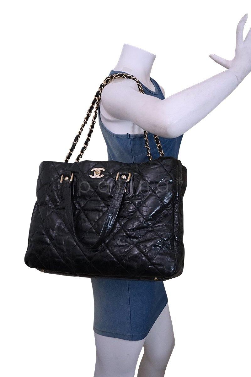 Chanel Large Black Classic Portobello Executive Tote Bag 18k Gold Plated - Image 13