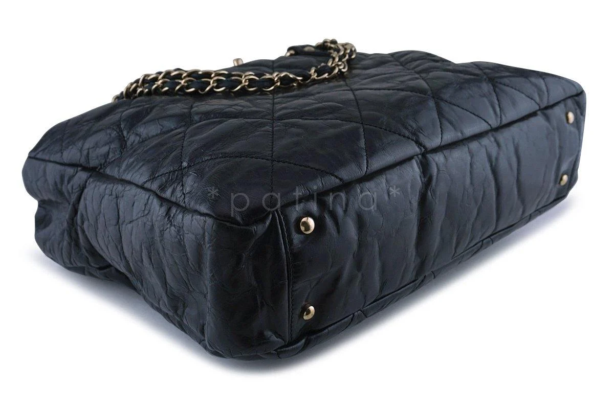 Chanel Large Black Classic Portobello Executive Tote Bag 18k Gold Plated - Image 6