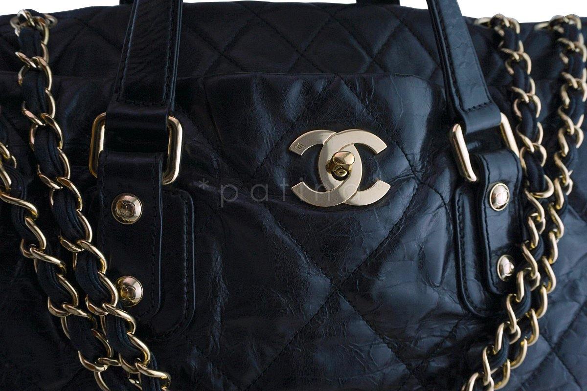 Chanel Large Black Classic Portobello Executive Tote Bag 18k Gold Plated - Image 7