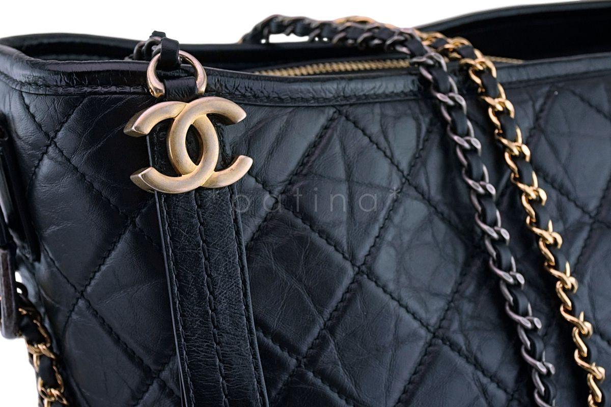 Chanel Large Black Gabrielle Hobo Shoulder Tote Bag - Image 8