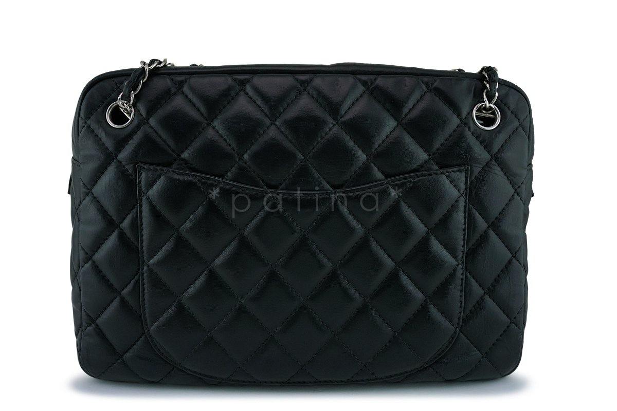 Chanel Large Calfskin Classic Camera Case Bag SHW - Image 5