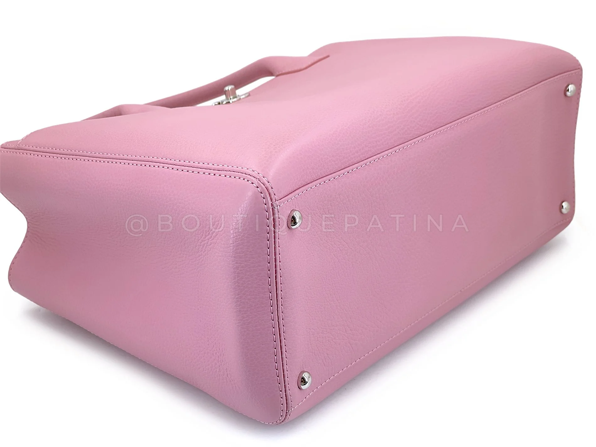Chanel 2014 Large Pink Executive Cerf Shopper Tote Bag SHW - Image 6