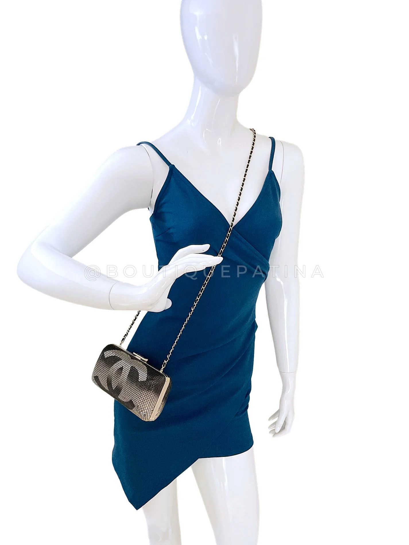 Chanel Mesh Ombre Hollywood Evening Clutch on Chain Bag 9T3 - Image 14