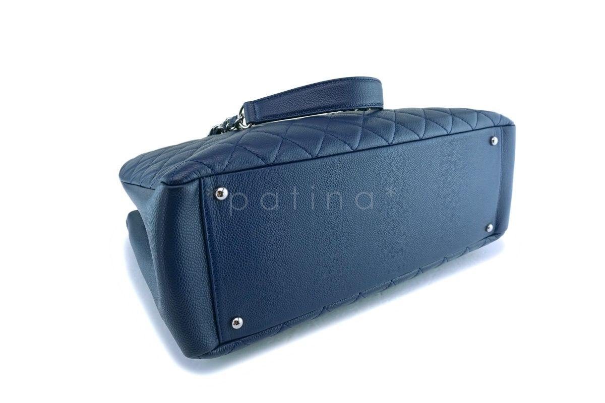 Chanel Navy Blue Caviar Grand Shopper Tote XL Bag SHW - Image 7