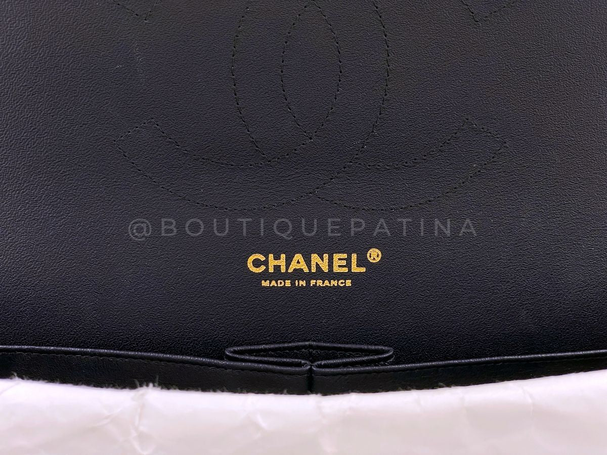 Chanel Navy Caviar Jumbo Classic Double Flap Bag GHW 16C Blue - Image 11
