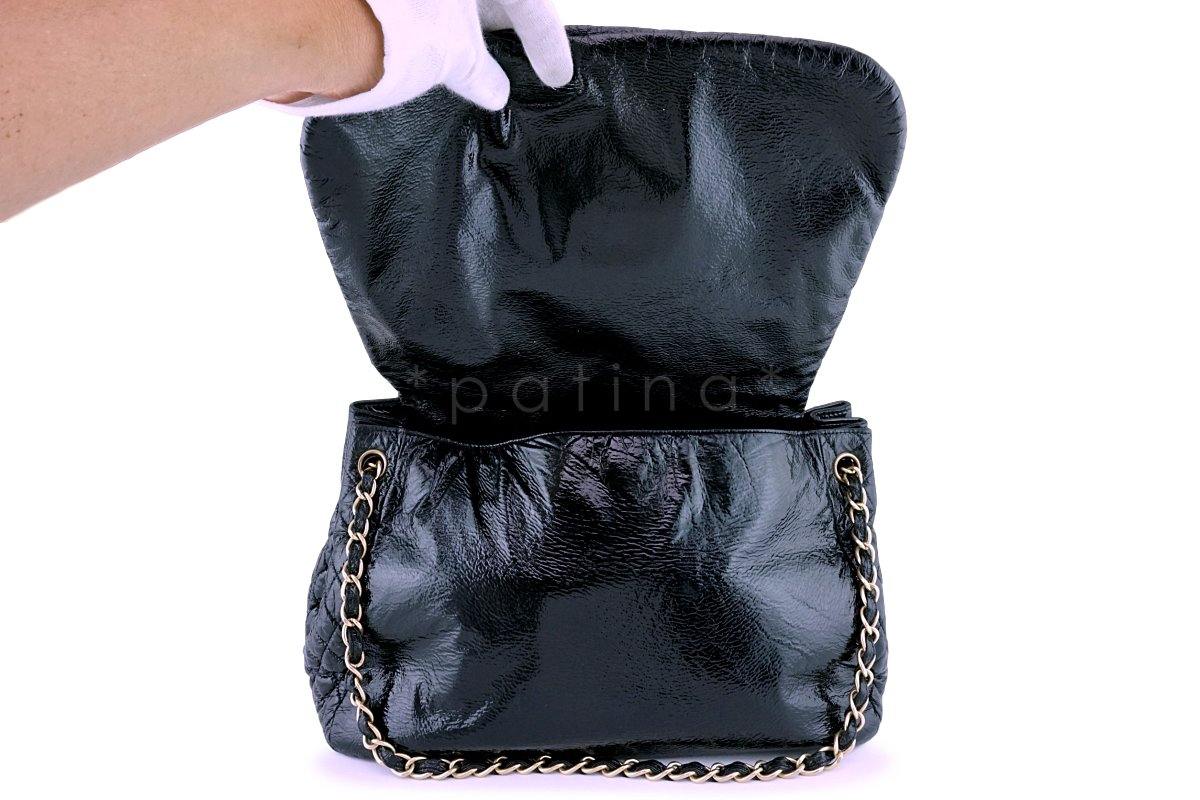 Chanel Patent Large Rock and Chain Flap Bag - Image 9