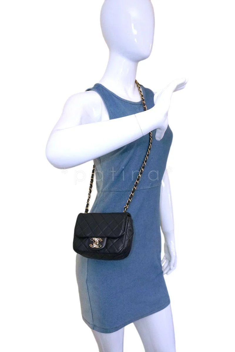 Chanel Pearly Black Precious Jewel Crystals Square Mini Classic Jeweled Flap Bag - Image 13