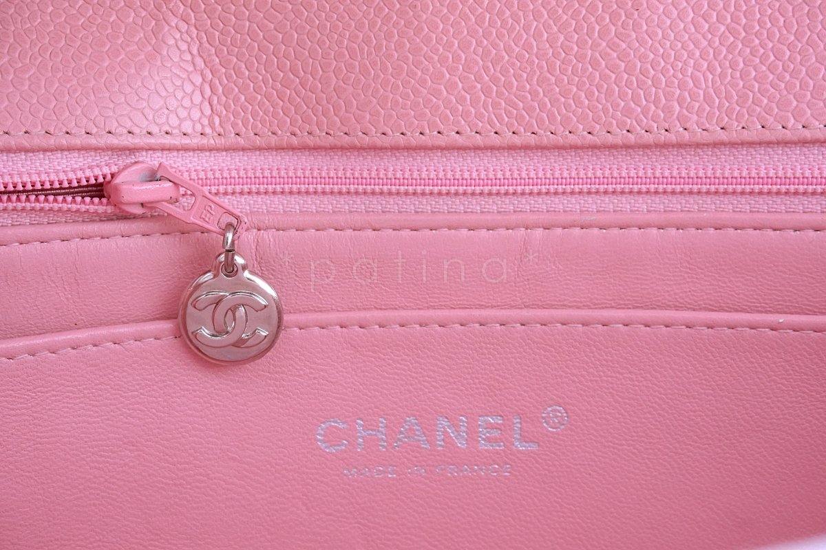 Chanel Pink Caviar Jumbo Quilted Classic 2.55 Flap Bag SHW - Image 11
