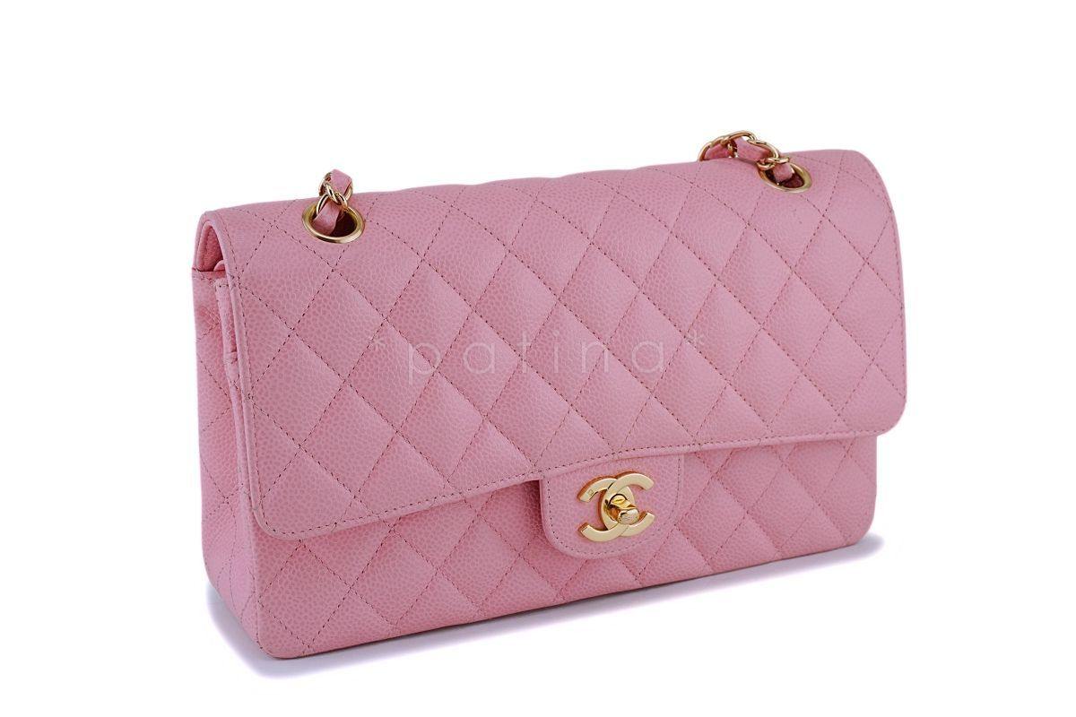 Chanel Pink Caviar Medium Classic Double Flap Bag 24k GHW - Image 3