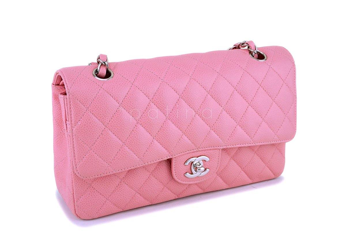 Chanel Pink Caviar Medium Classic Double Flap Bag SHW - Image 3