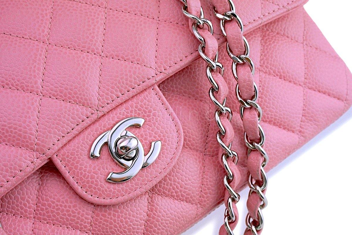 Chanel Pink Caviar Medium Classic Double Flap Bag SHW - Image 8