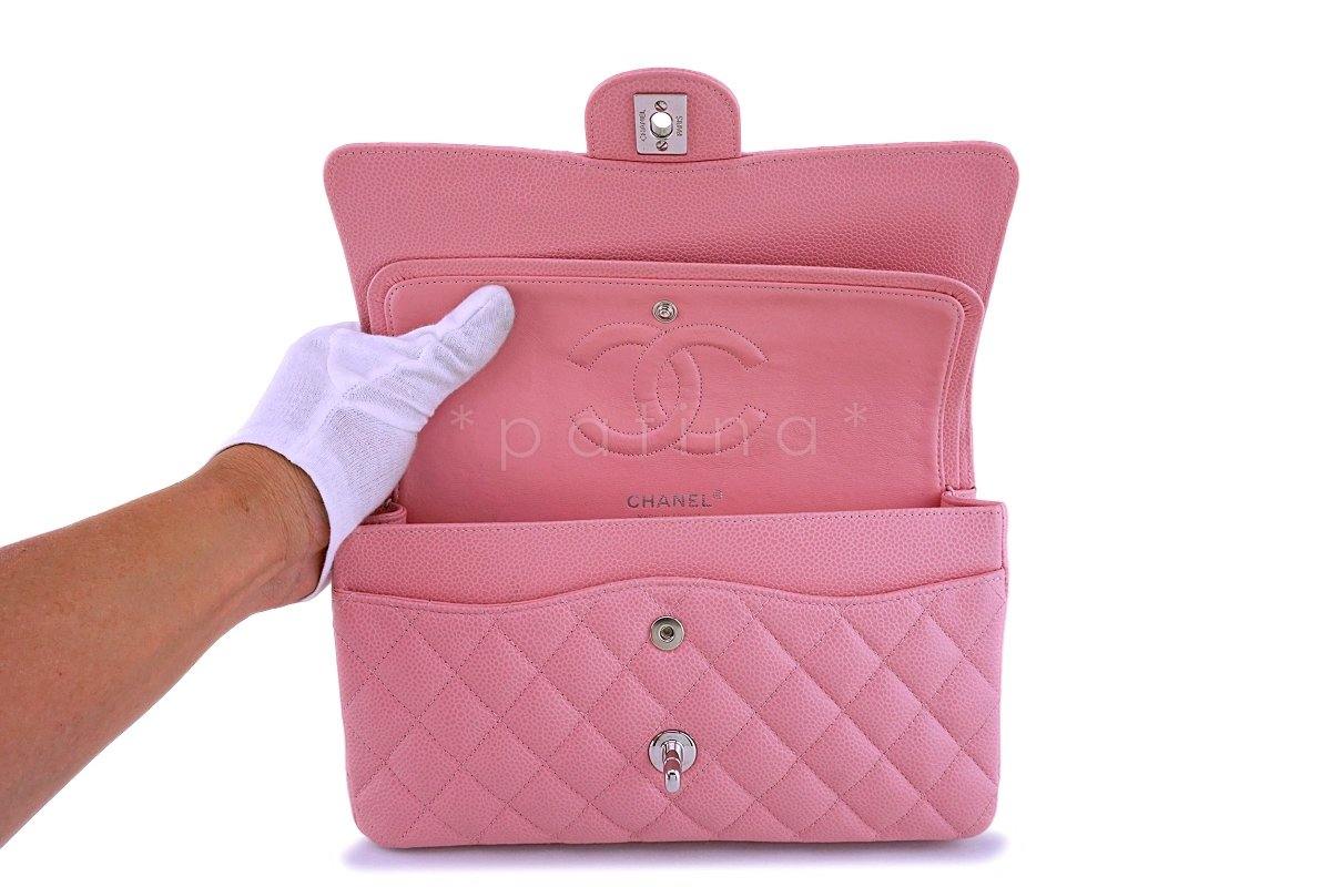 Chanel Pink Caviar Medium Classic Double Flap Bag SHW - Image 9
