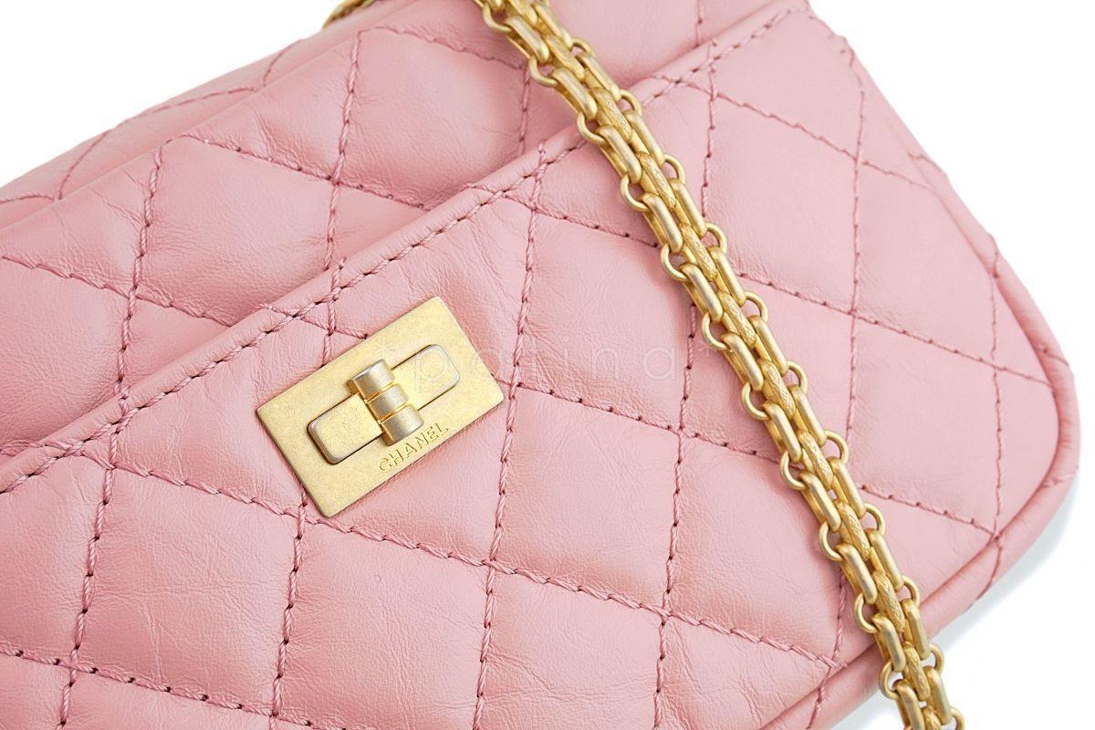Chanel Pink Reissue 2.55 Mini Crossbody Classic Camera Case Bag - Image 8