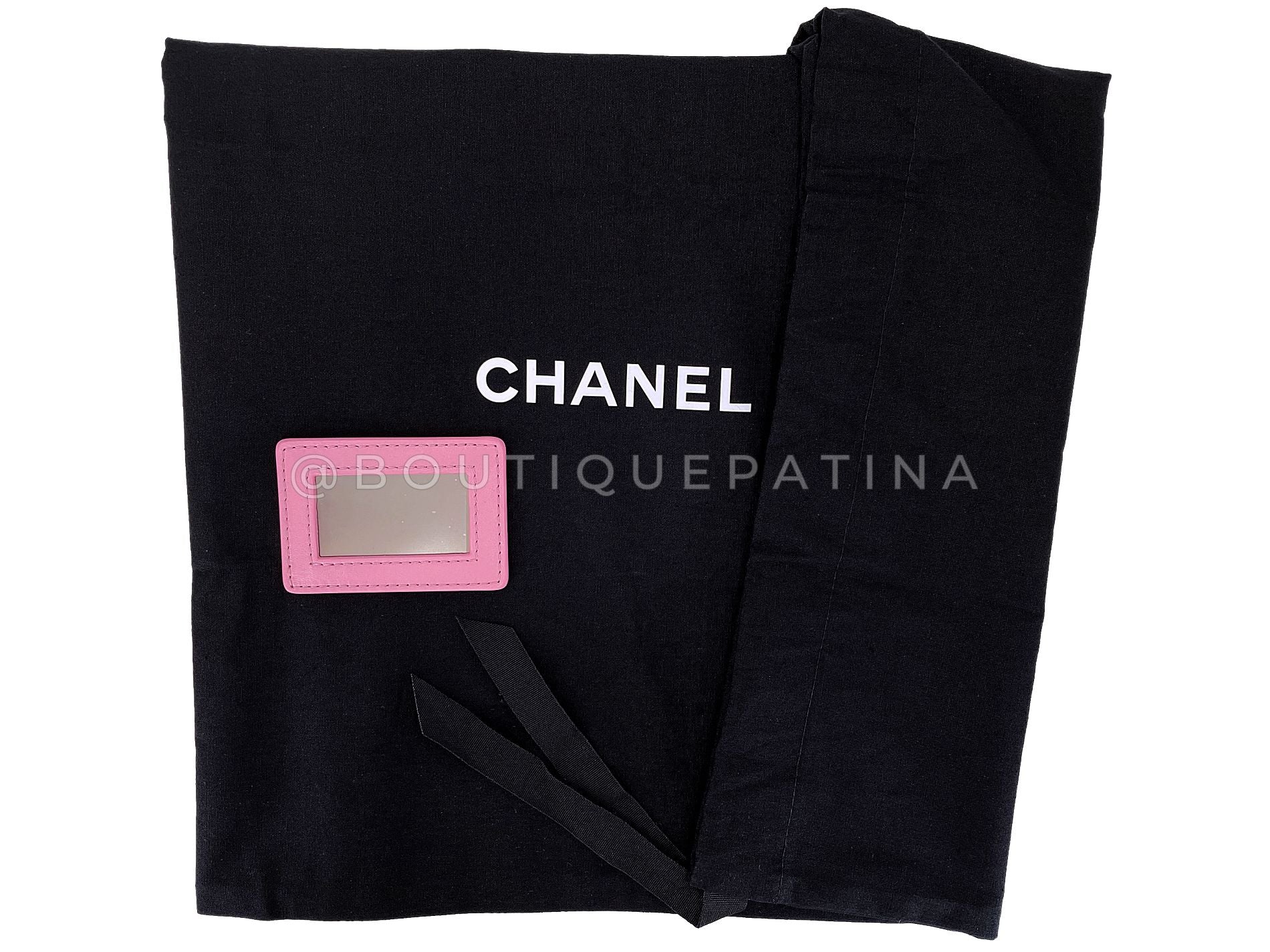 Chanel 2022 Pink Shearling Mini Vanity Bag with Mirror GHW 16Z - Image 16