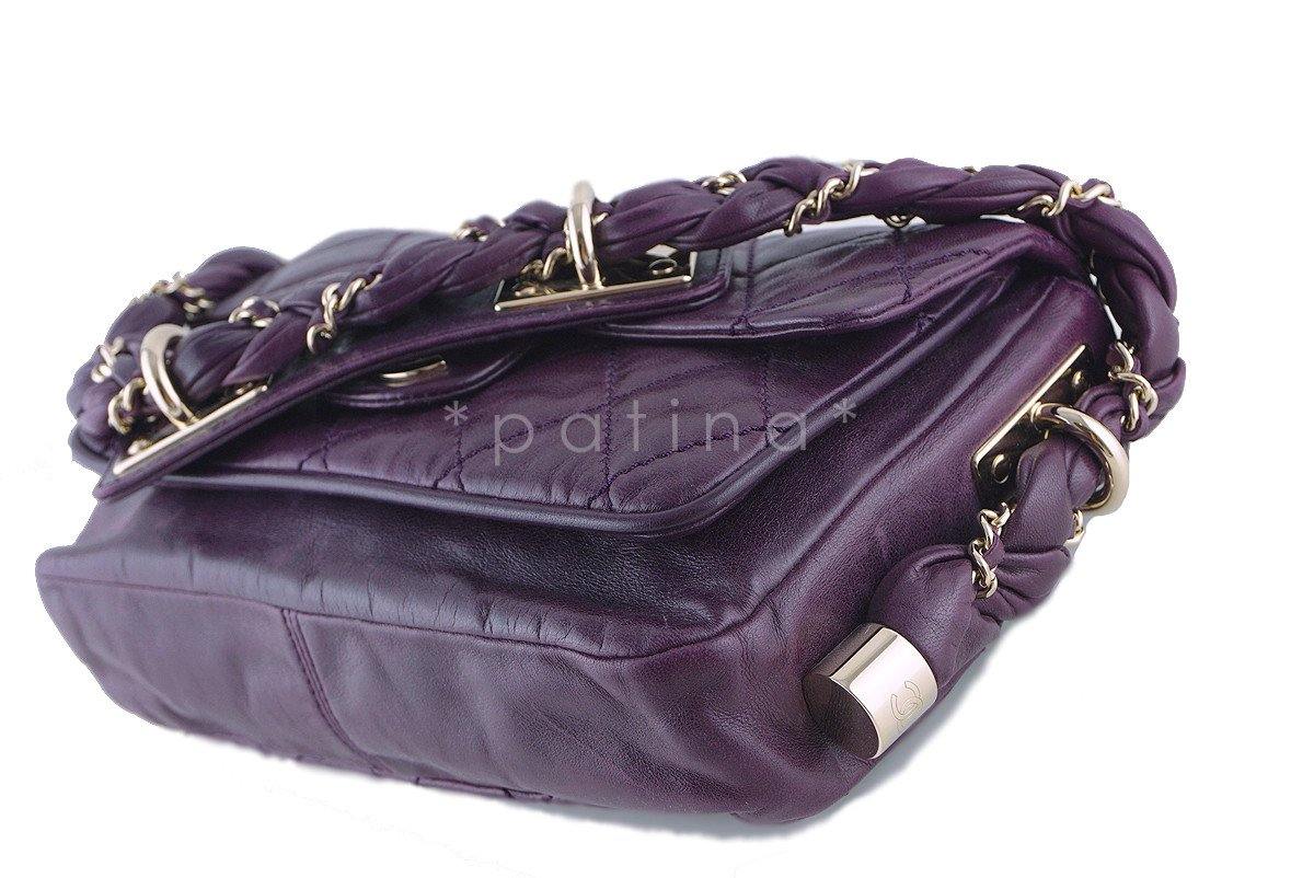 Chanel Plum Violet Classic Lady Braid Flap Bag - Image 6