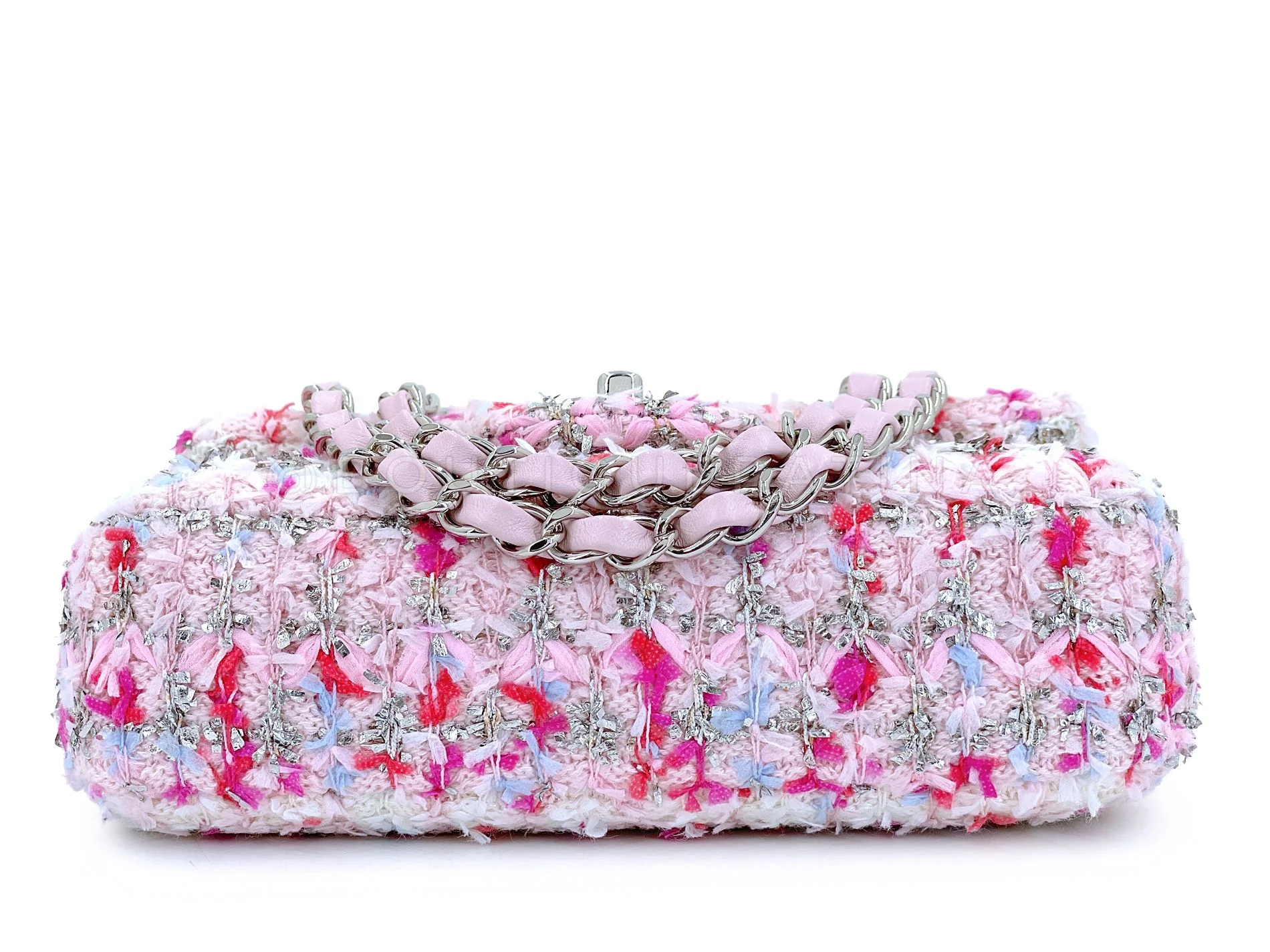 Chanel Rainbow Boucle Tweed Rectangular Mini Flap Bag SHW TBJ - Image 6