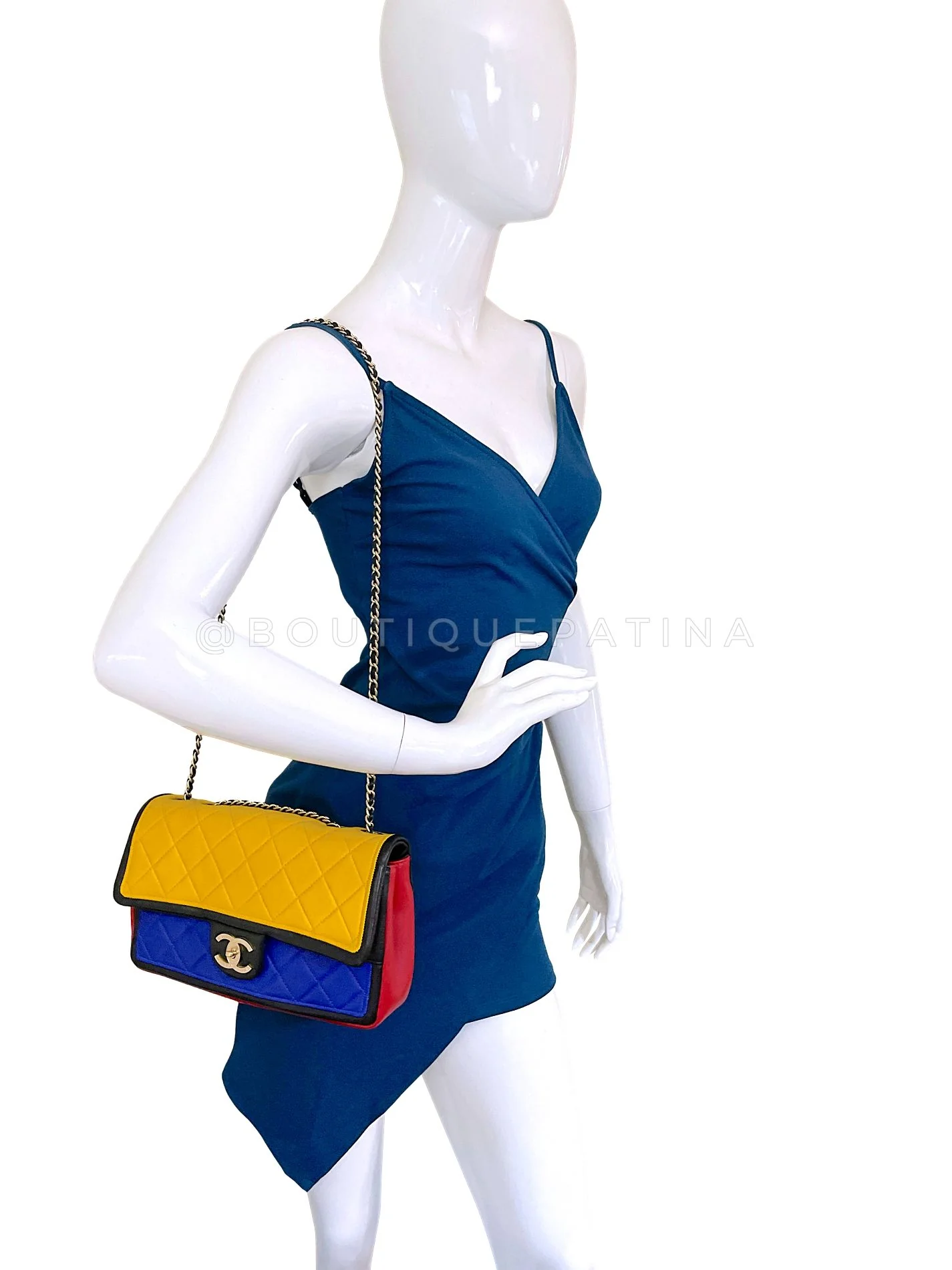 Chanel Rainbow Colorblock Medium Flap Bag GHW - Image 14