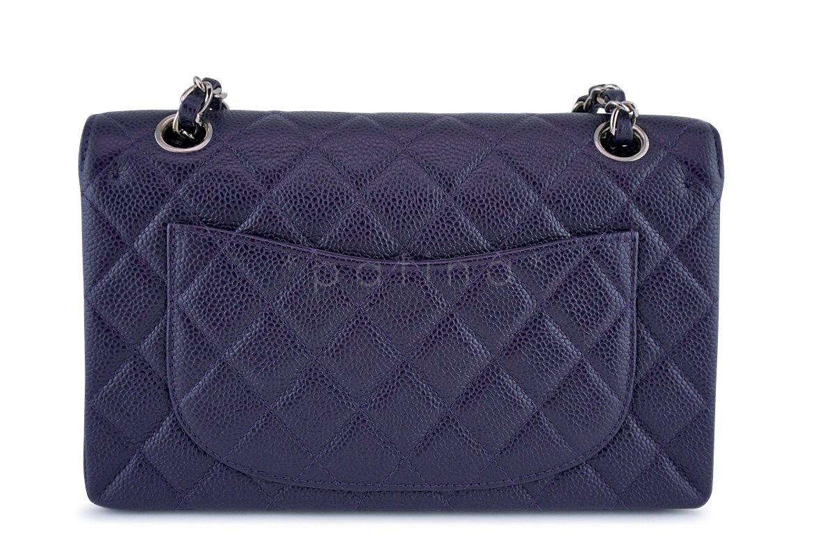 Chanel Raisin Purple Caviar Small Classic 2.55 Double Flap Bag SHW - Image 5