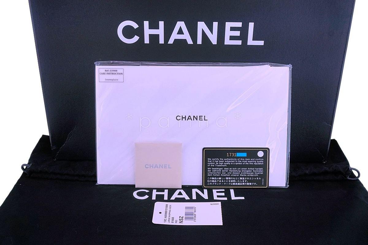 Chanel Red Caviar Classic Grand Shopper Tote GST Bag SHW - Image 13