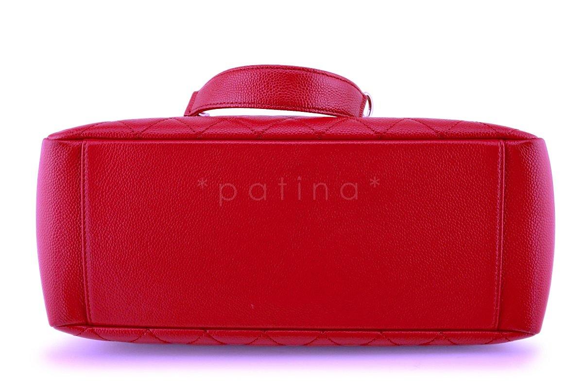 Chanel Red Caviar Classic Grand Shopper Tote GST Bag SHW - Image 6