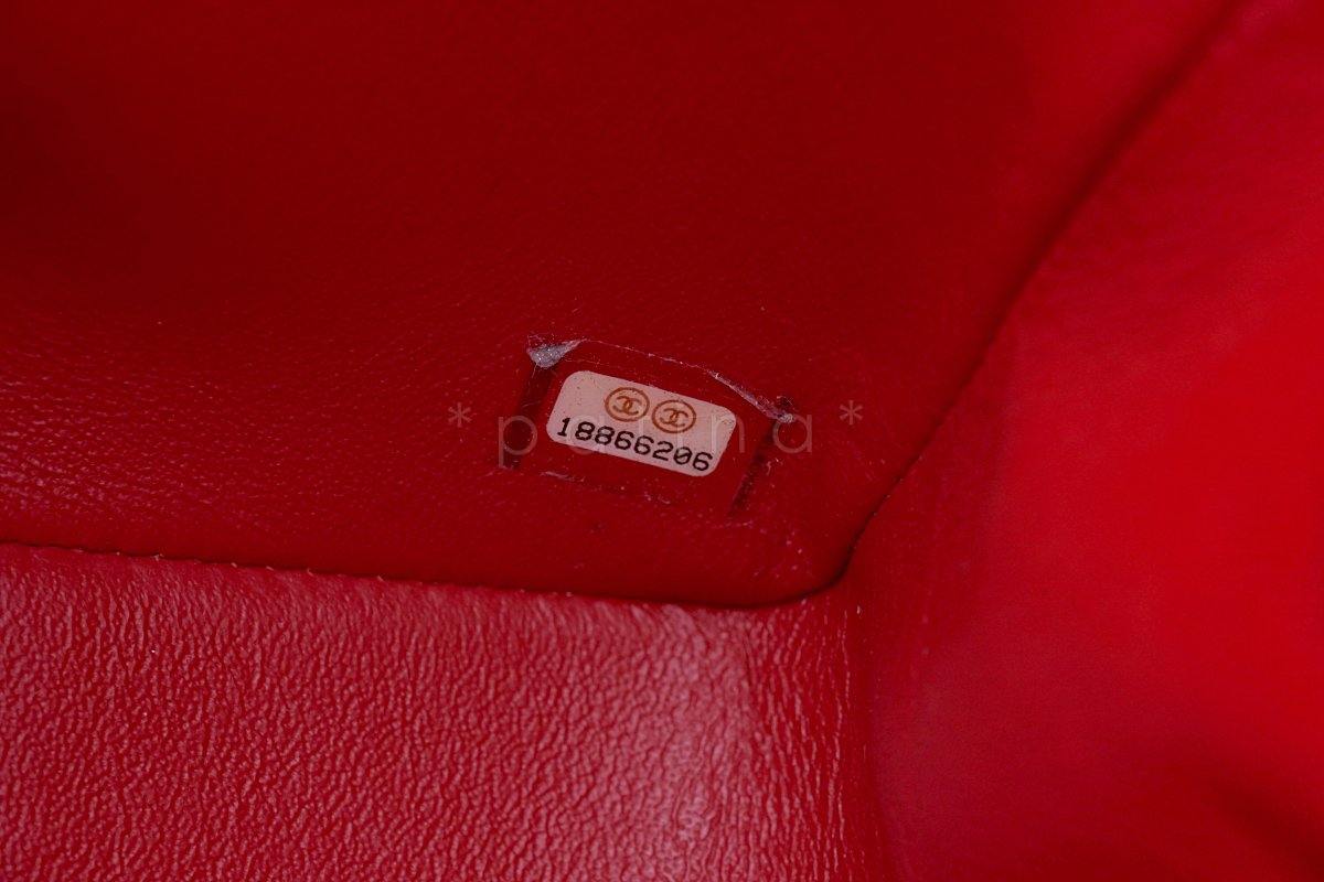 Chanel Red Caviar Classic Quilted Square Mini 2.55 Flap Bag SHW - Image 12