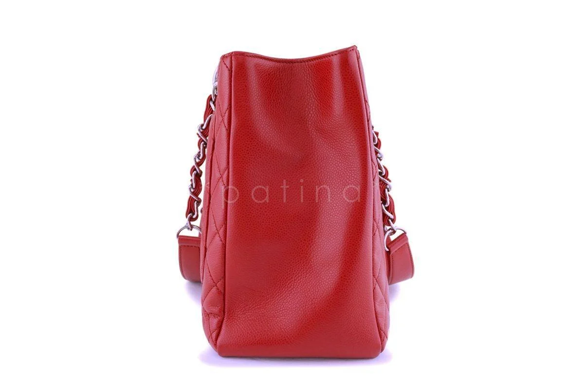 Chanel Red Caviar Grand Shopper Tote GST Bag SHW - Image 4