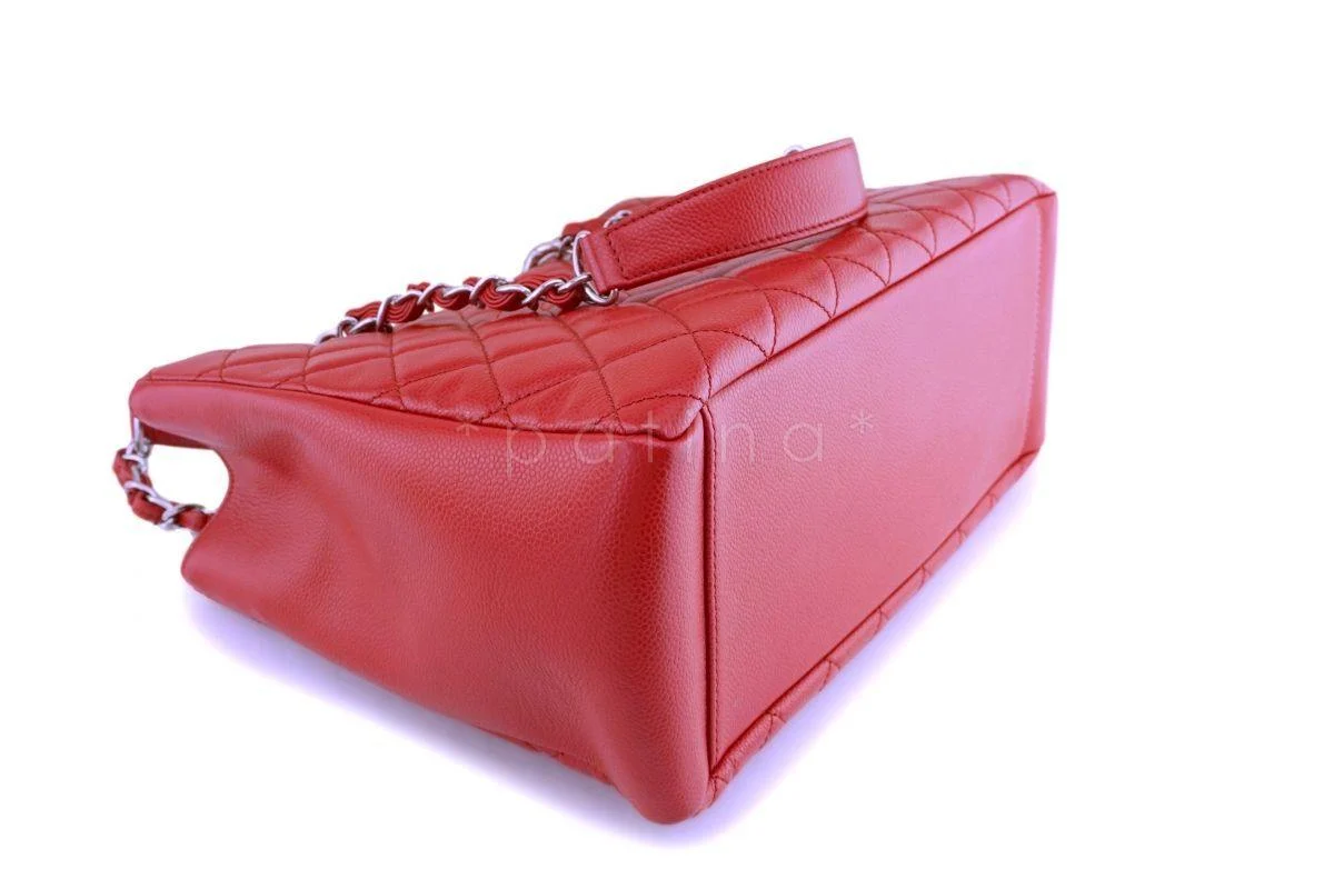 Chanel Red Caviar Grand Shopper Tote GST Bag SHW - Image 7