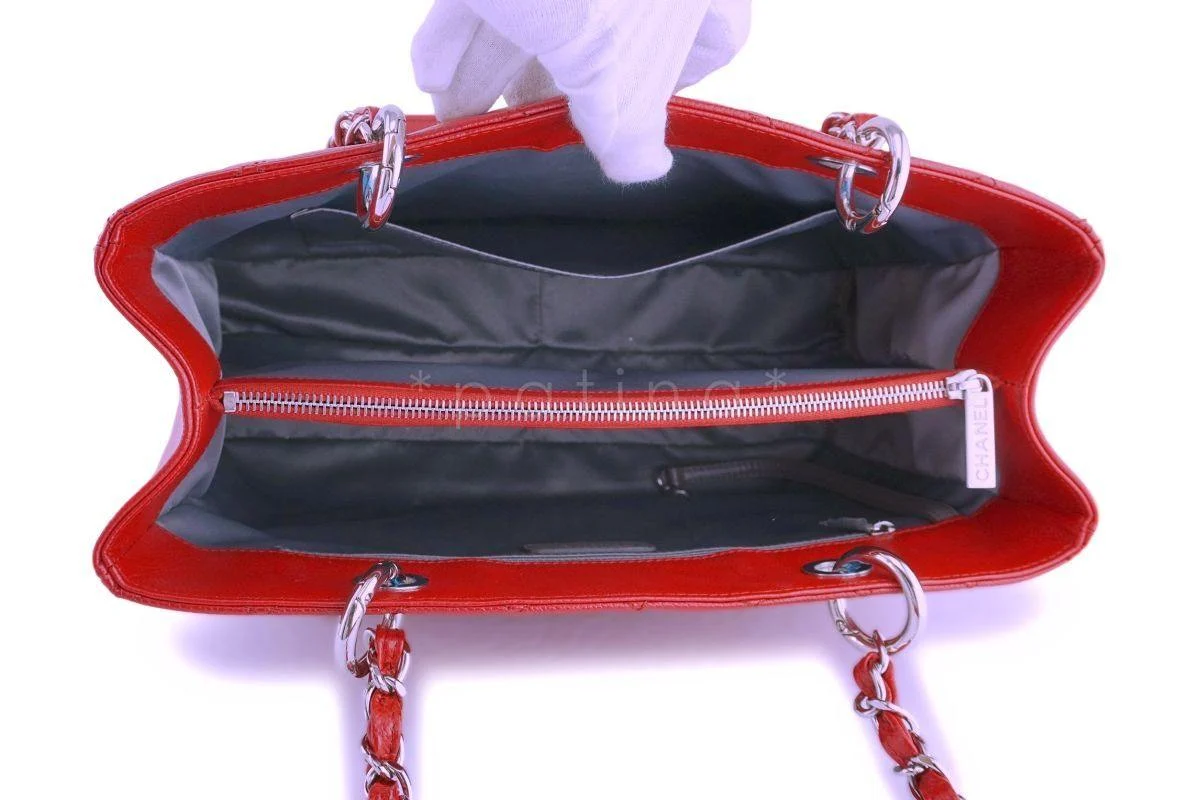 Chanel Red Caviar Grand Shopper Tote GST Bag SHW - Image 9