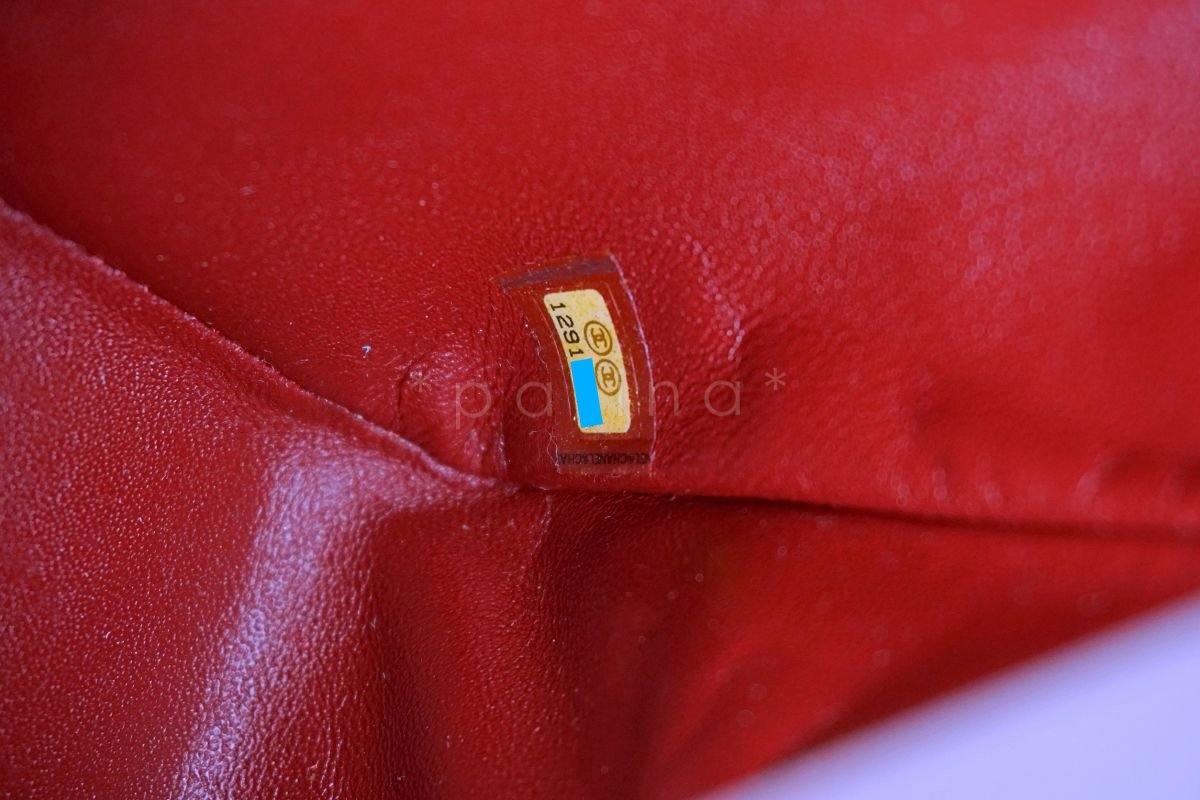 Chanel Red Caviar Jumbo Classic Flap Bag SHW - Image 12