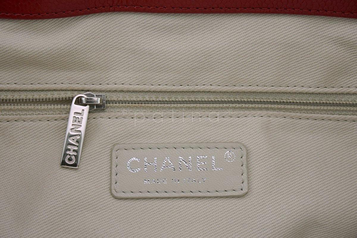 Chanel Red Caviar Quilted Timeless Tote GST Grand Shopping Bag - Image 10