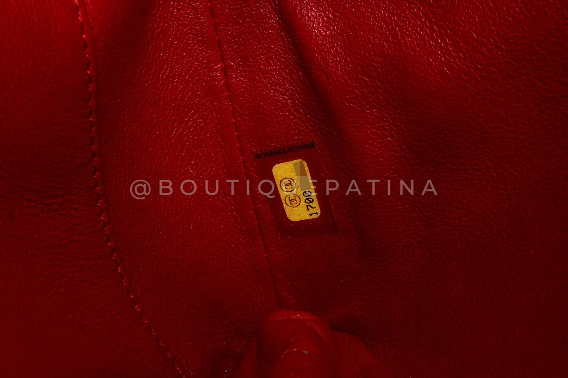 Chanel Red 11in Caviar Timeless Classic Clutch on Chain Bag SHW YXQ - Image 13