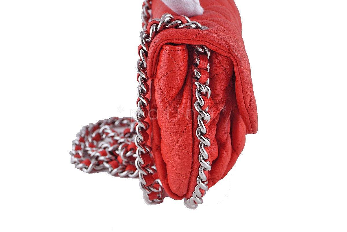 Chanel Red Chain Around Mini Classic Flap, Small Crossbody Bag - Image 4