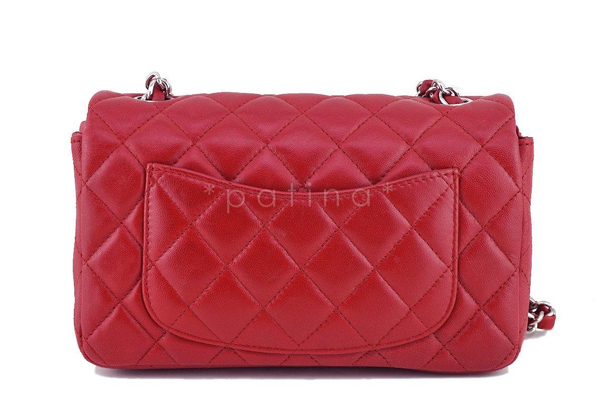 Chanel Red Classic Quilted Rectangular Mini 2.55 Flap Bag - Image 5