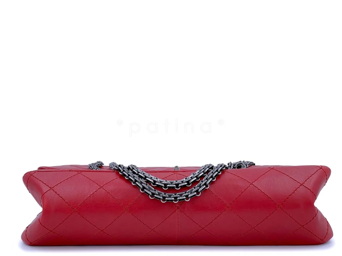 Chanel Red Reissue Classic Double Flap Bag 227 Large Jumbo 2.55 RHW - Image 6
