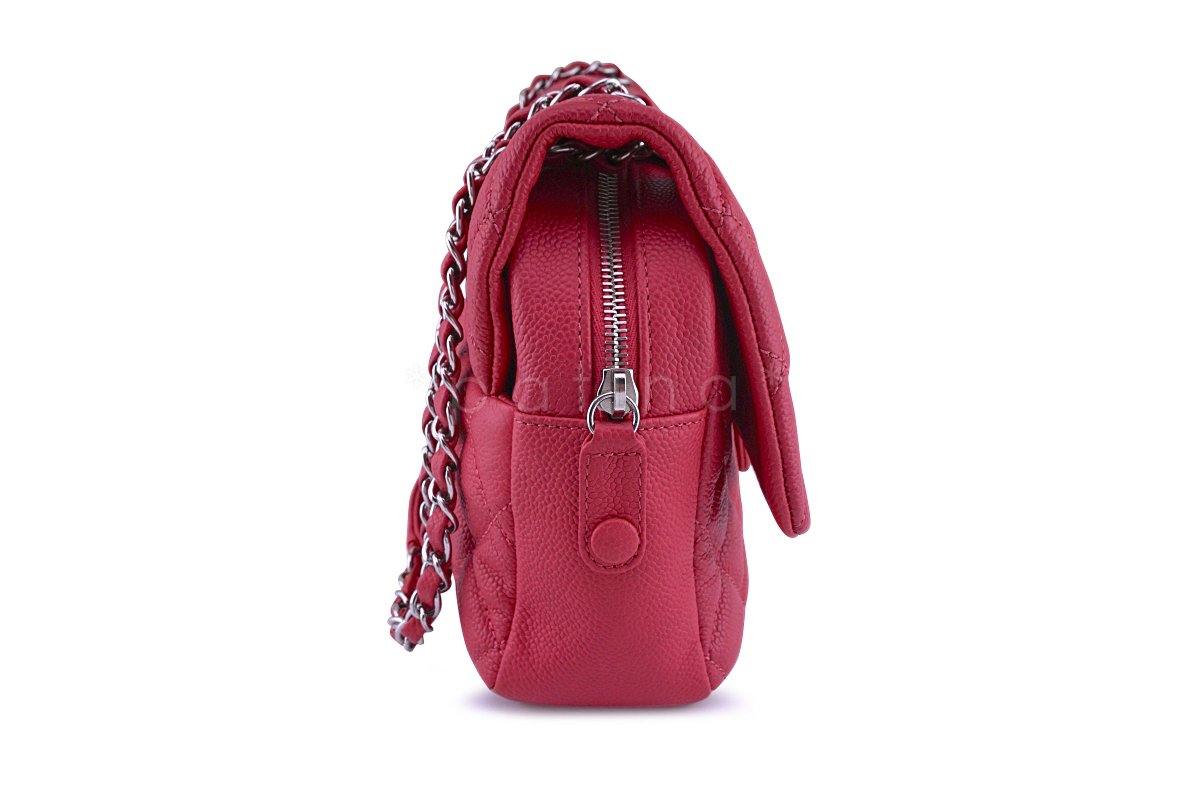 Chanel Rose Pink Caviar Jumbo Classic Easy Flap Bag - Image 4