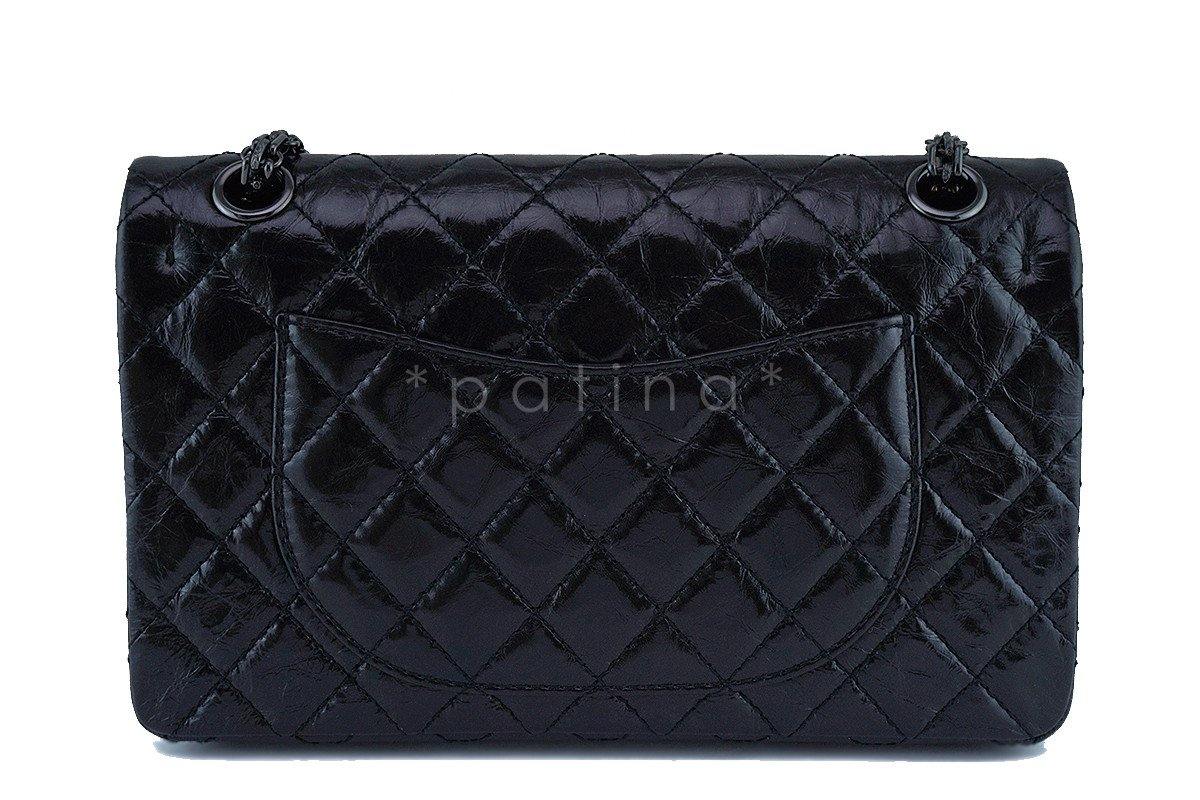 Chanel So Black Classic Reissue 2.55 Double Flap 225 Bag - Image 5
