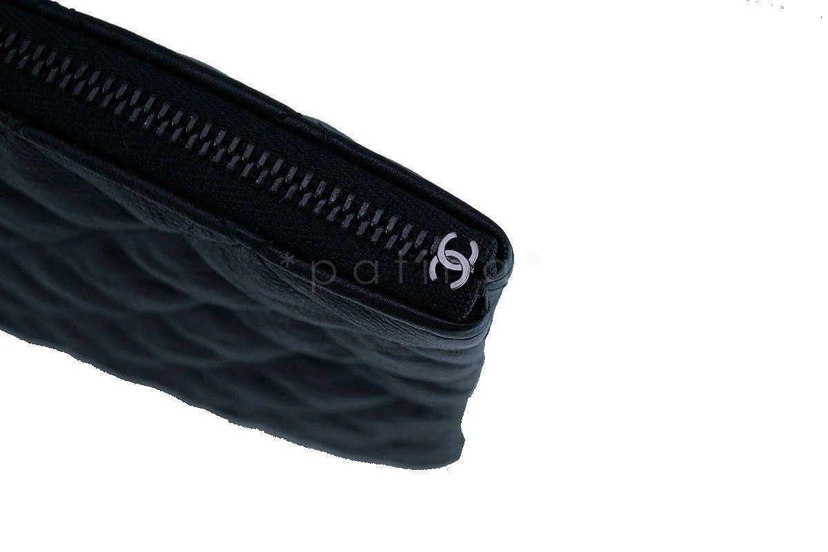 Chanel So Black Large Classic Quilted O Case Clutch Purse Bag - Image 3