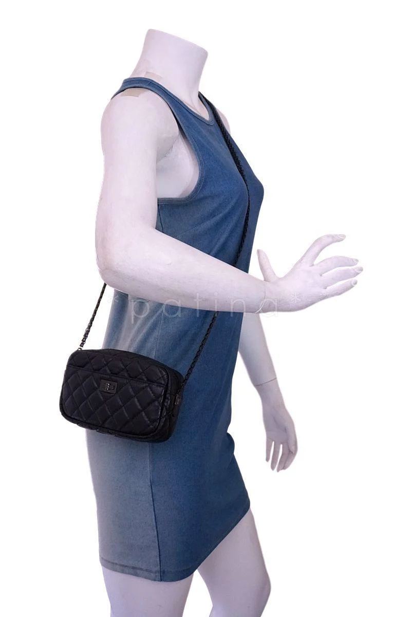 Chanel So Black Mini Reissue 2.55 Camera Case Crossbody Bag - Image 13