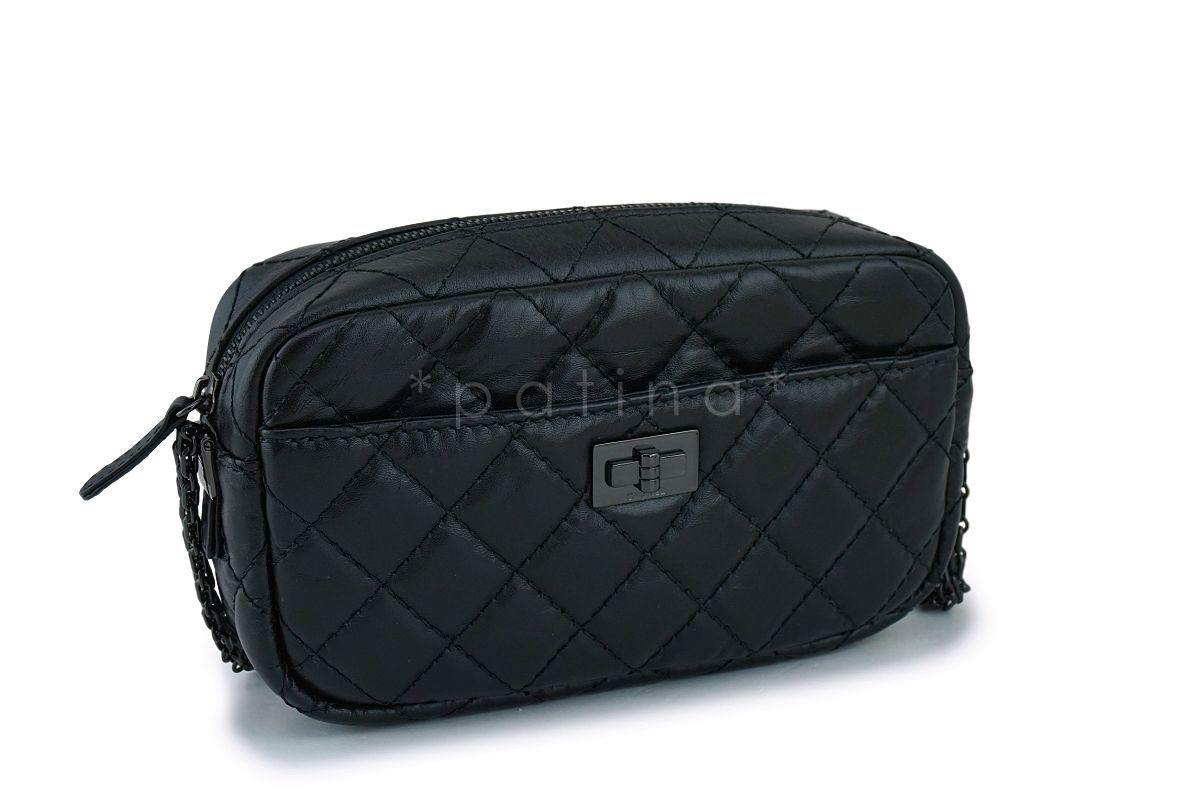 Chanel So Black Mini Reissue 2.55 Camera Case Crossbody Bag - Image 3