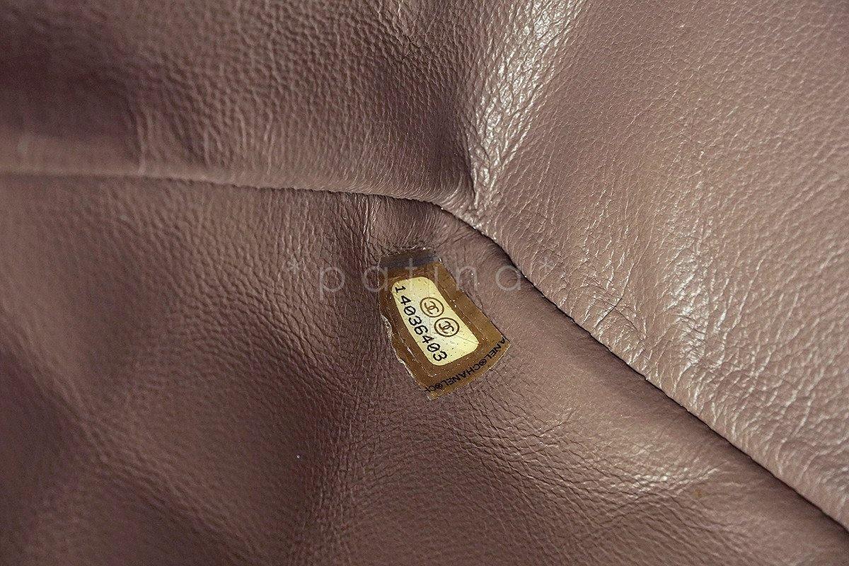 Chanel Taupe Beige Caviar Jumbo 2.55 Classic Flap Bag - Image 12