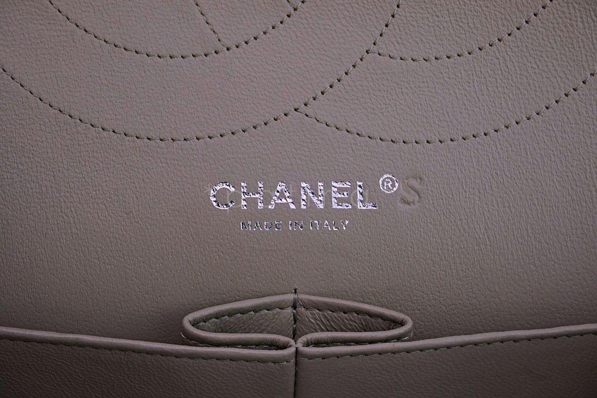 Chanel Taupe Gray-Beige Large 227 Reissue Classic 2.55 Flap Bag RHW - Image 11