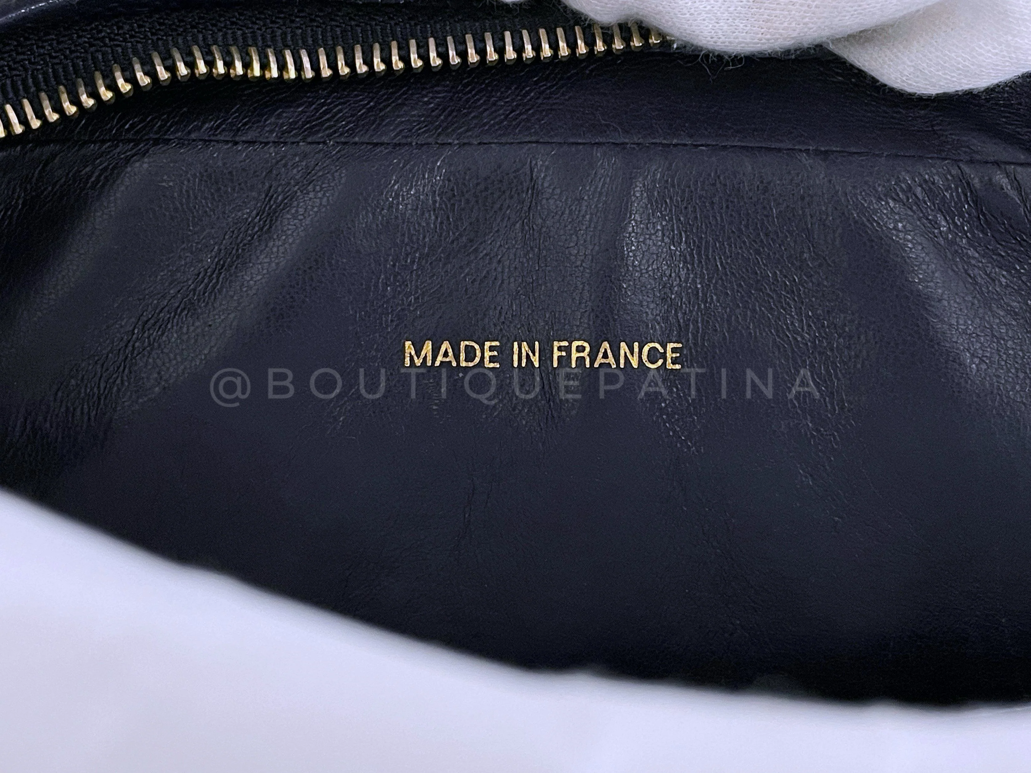 Chanel Vintage 1994 Navy Blue Caviar Flap Camera Case Bag 24k GHW - Image 12